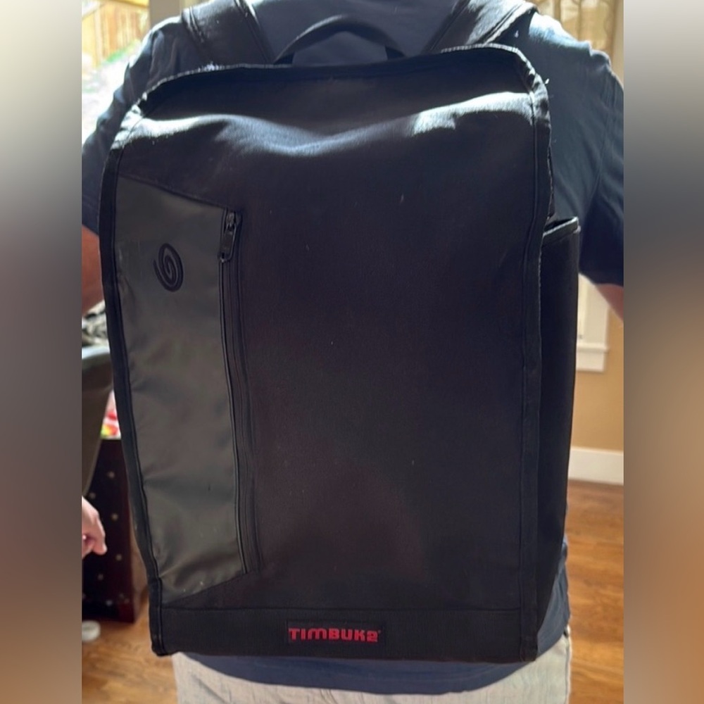 Timbuk2 Urban Commuter Black Backpack with Red Logo